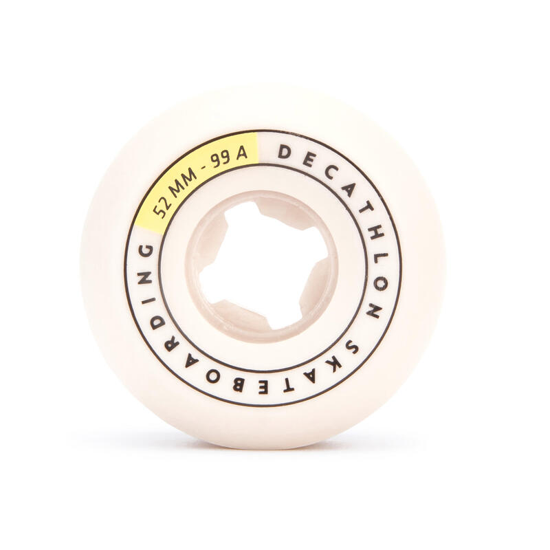 Skateboardrollen 52 mm 99A konisch 4er-Set elfenbein