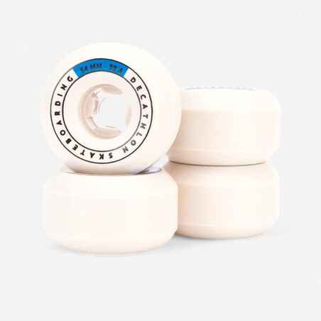 54 mm 99A Conical Skateboard Wheels 4-Pack - Ivory