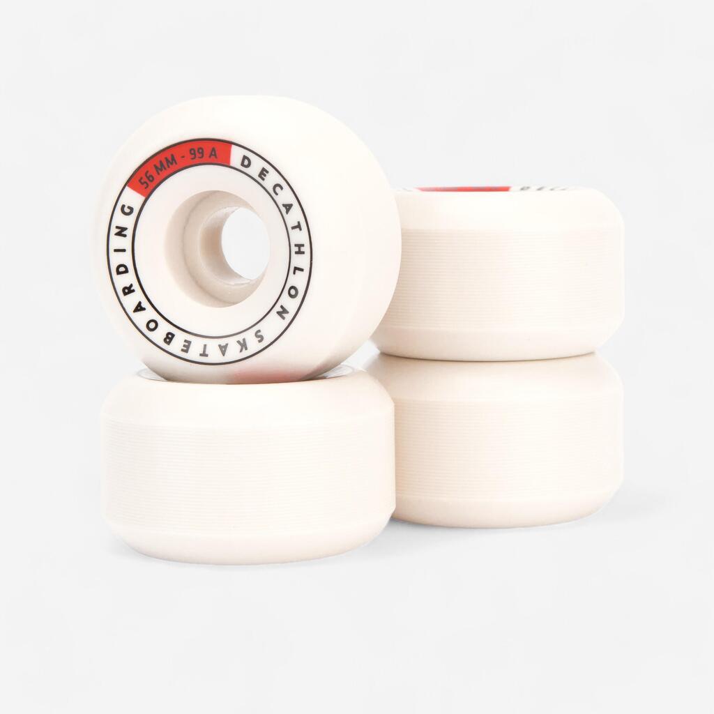 52 mm 99A Conical Skateboard Wheels 4-Pack - Ivory