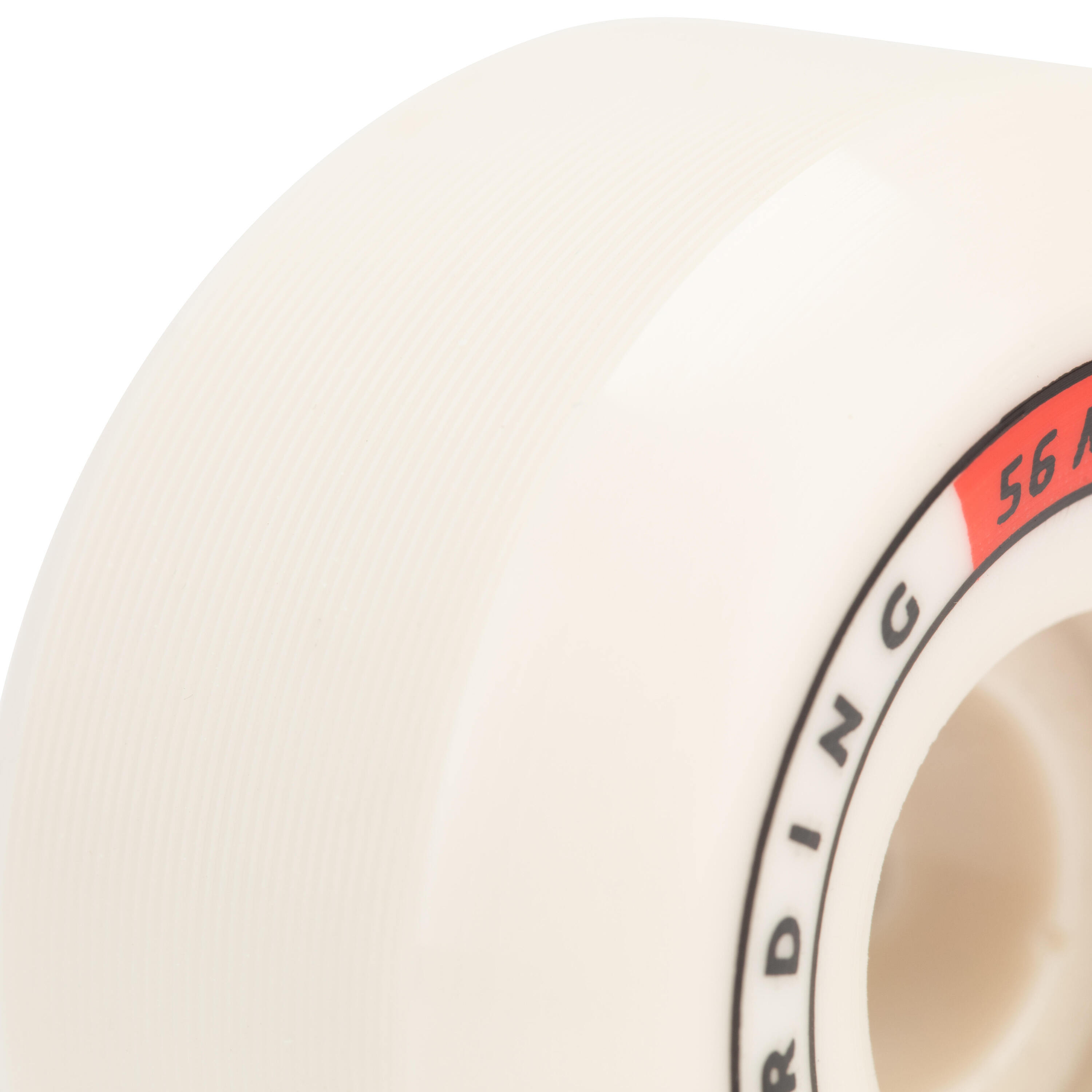 Sada 4 skateboardových koleček 56 mm 99A bílá kónická 5/13