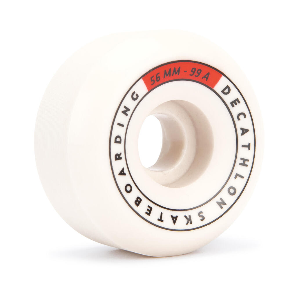 52 mm 99A Conical Skateboard Wheels 4-Pack - Ivory