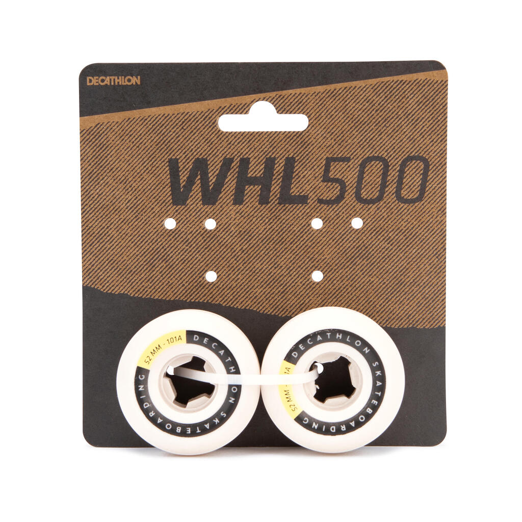 Kit de 4 ruedas para Skate	Oxelo		tamaño 52 mm 101a - forma cónica	beige