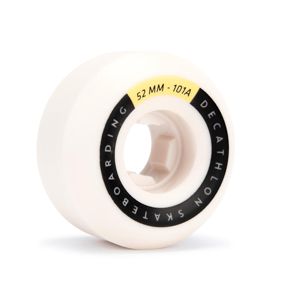 Kit de 4 ruedas para Skate	Oxelo		tamaño 52 mm 101a - forma cónica	beige