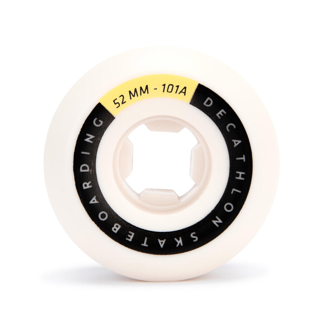 Kit de 4 ruedas para Skate	Oxelo		tamaño 52 mm 101a - forma cónica	beige