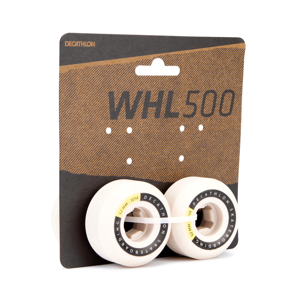 52 mm 101A Conical Skateboard Wheels 4-Pack - Ivory