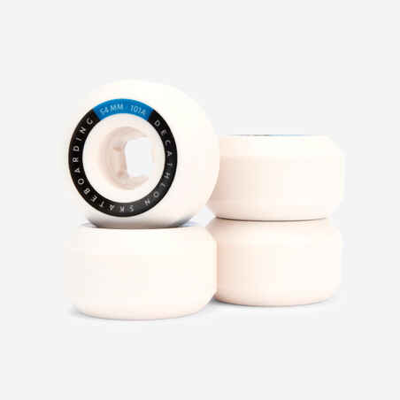 54 mm 101A Conical Skateboard Wheels 4-Pack - Ivory