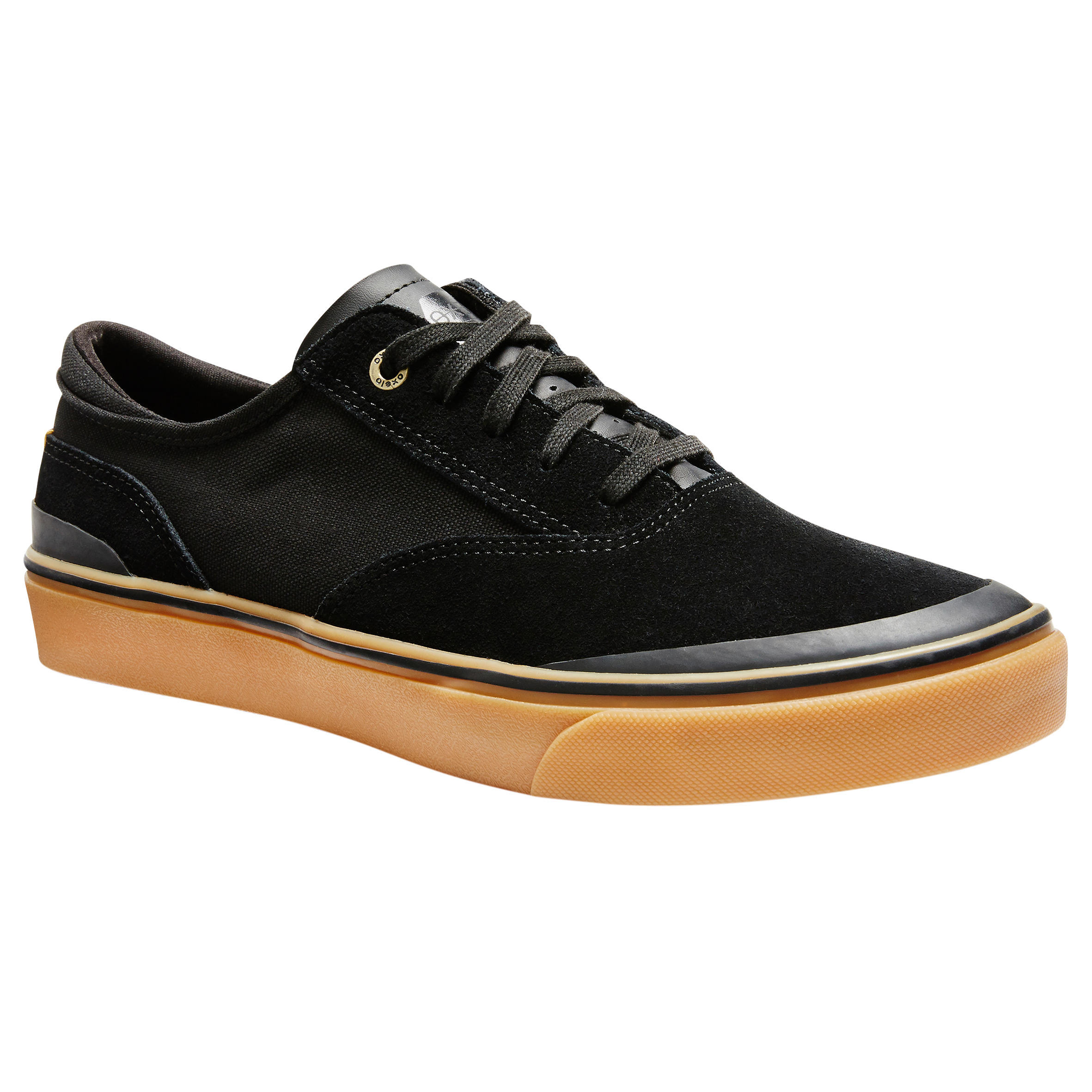 Chaussures basses de skateboard adulte VULCA 500 noire semelle