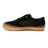 Chaussures basses de skateboard adulte VULCA 500 noire, semelle gomme