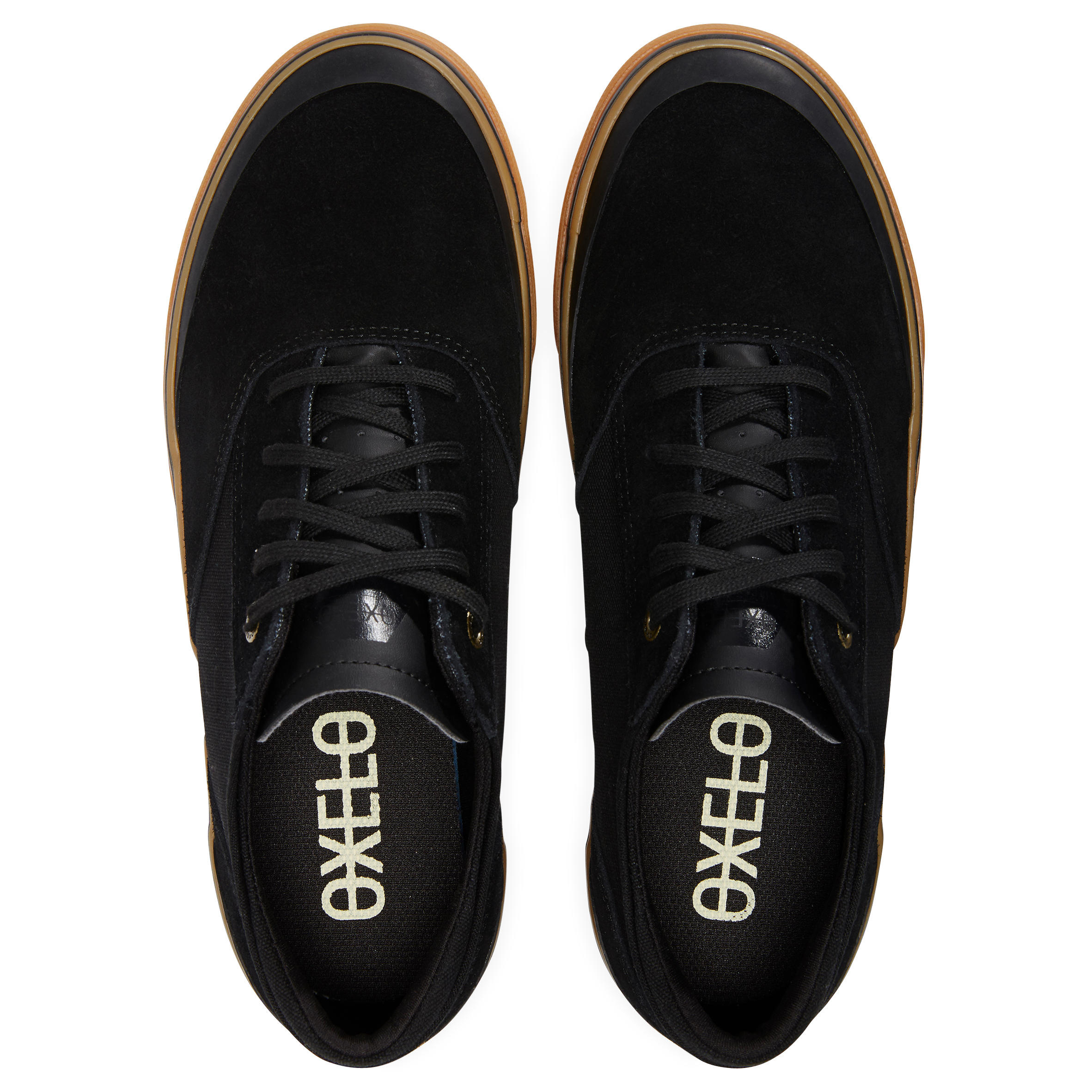 black rubber sneakers