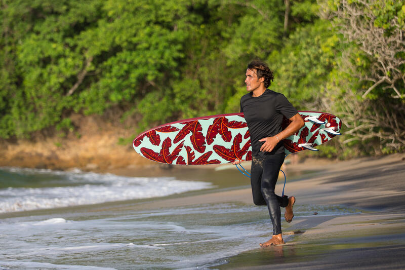 Calças justas anti UV surf 100 Homem Preto