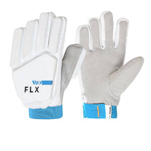 KID'S BEGINNER LEFT HAND SAFETY TESTED CRICKET BATTING GLOVES GLV100, WHITE