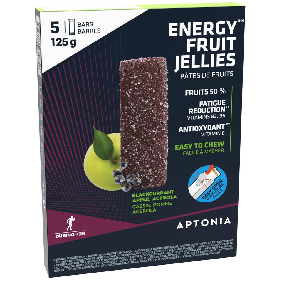 Energy Fruit Jellies zwarte bes/appel/acerola 5x 25 g Aptonia