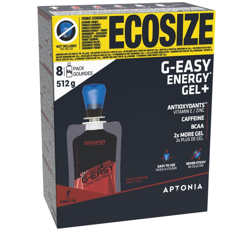 Gel énergétique longue distance g-easy ECOSIZE Cola 8x64g