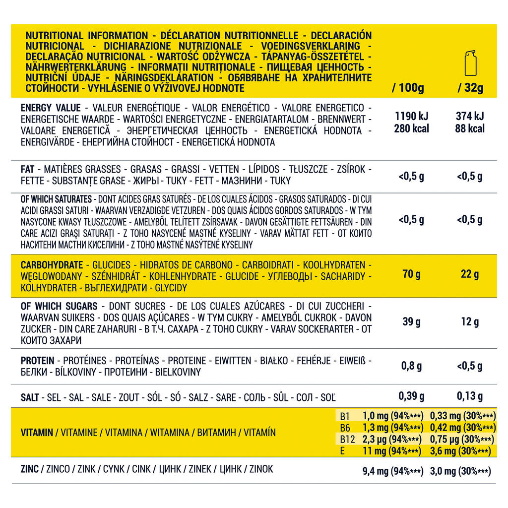 ECOSIZE LONG DISTANCE ENERGY GEL LEMON 14X32GR