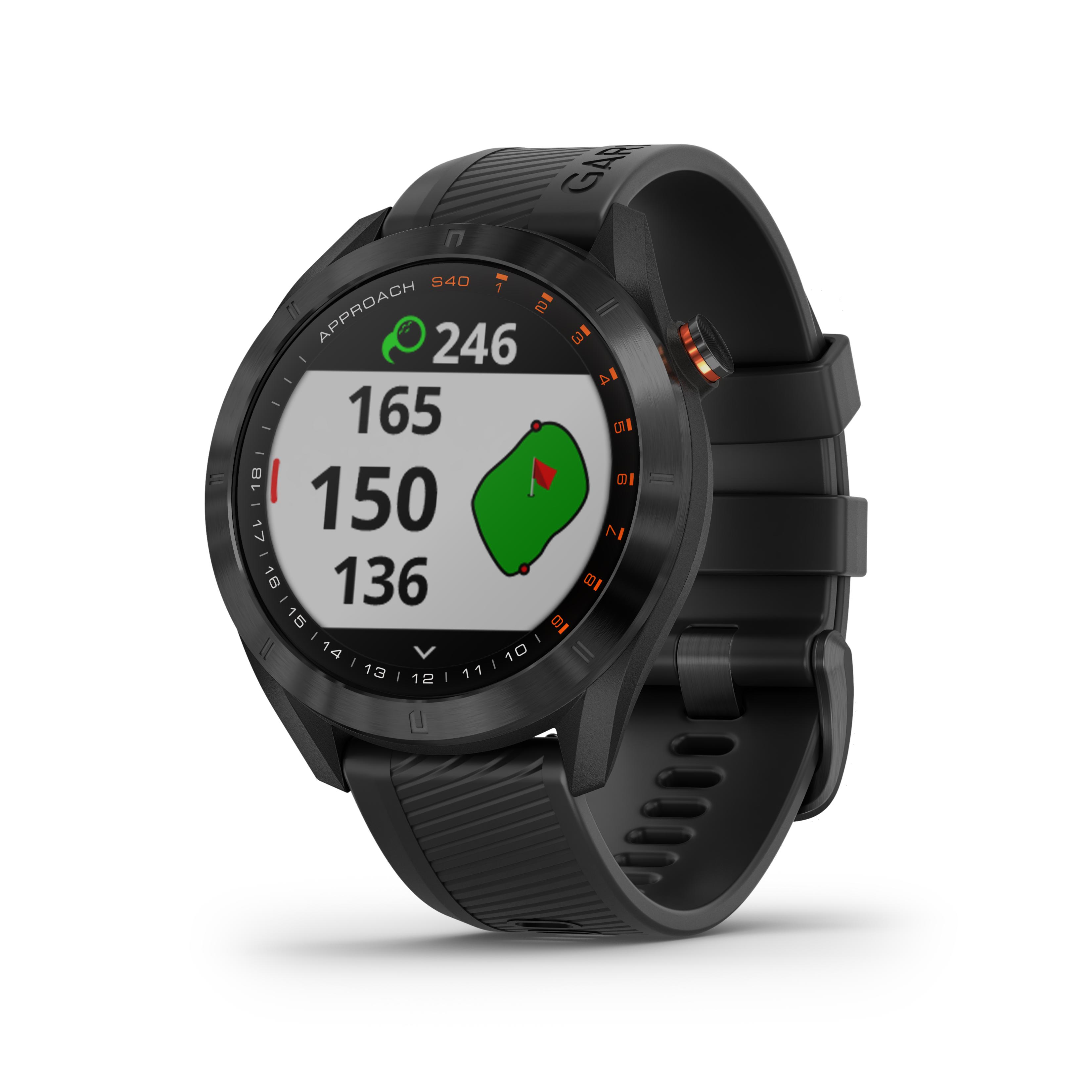 Laikrodis su GPS golfui „Garmin S40 Premium“, juodas - Decathlon