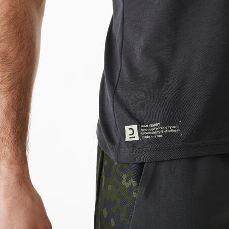 חולצת טי לאימוני קרוספיט לגברים - אפור