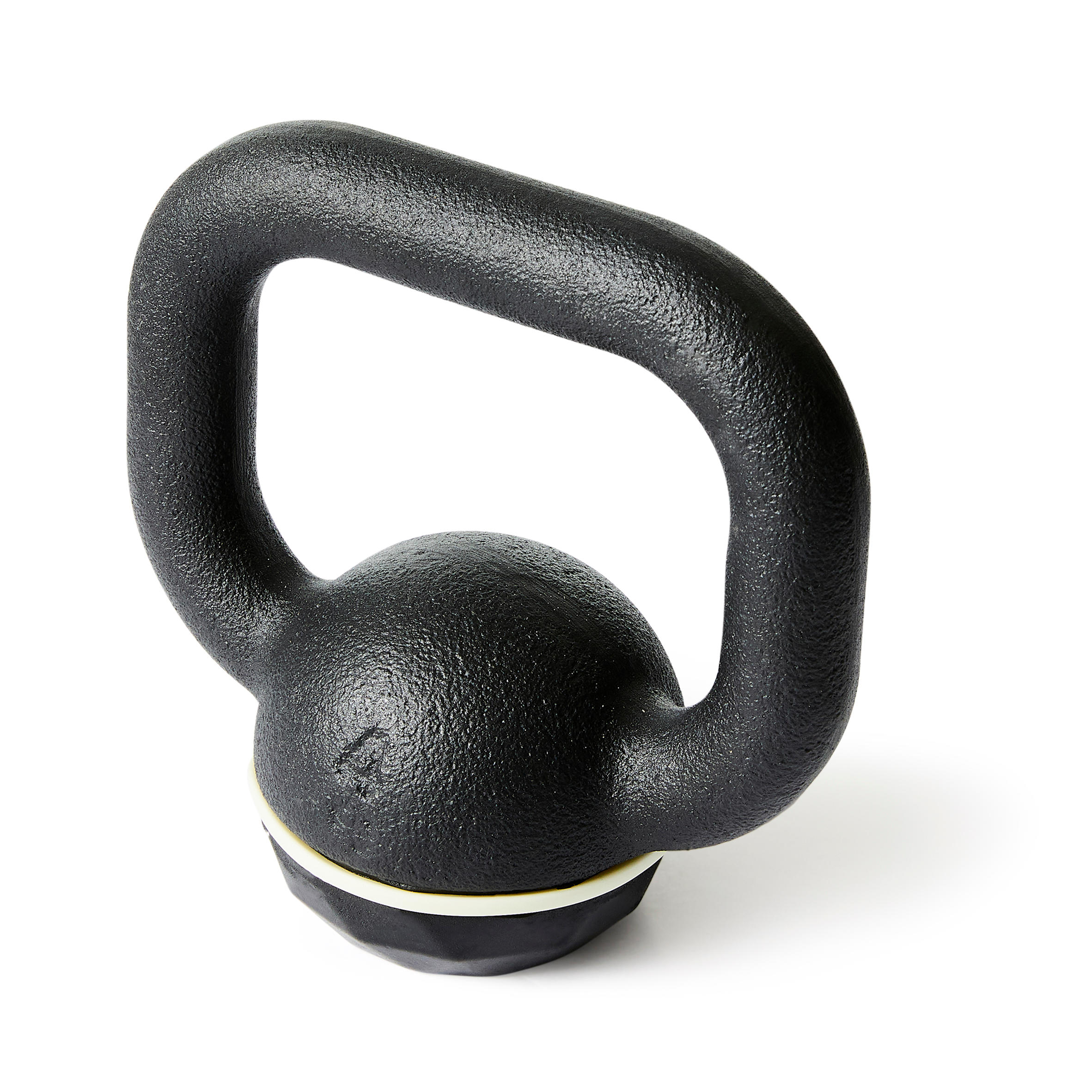 Kugelhantel Kettlebell Gusseisen teilweise recycelt Basis aus Gummi 4 kg 5/7