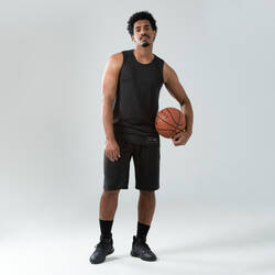 Men's/Women's Basketball Shorts SH500 - Black/White