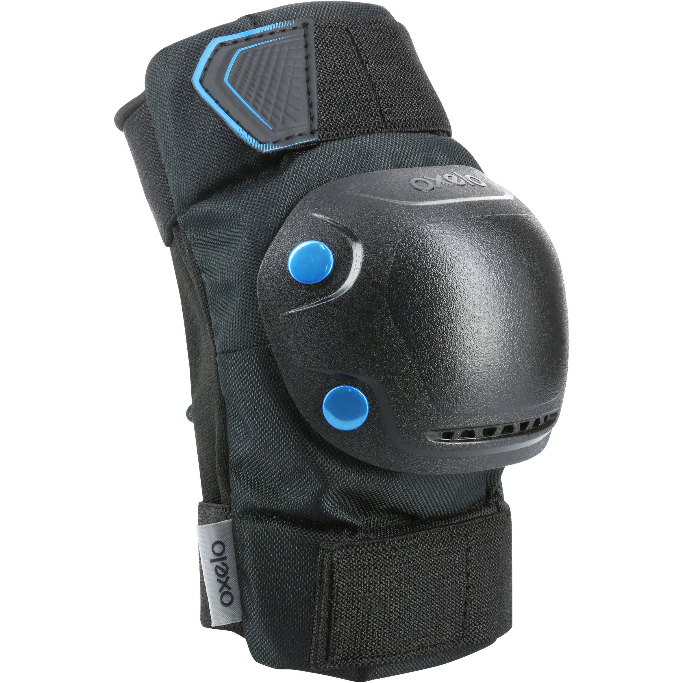Adult Inline Skate Protection Gear Fit500 set of 3-Pieces - Black/Blue -  2