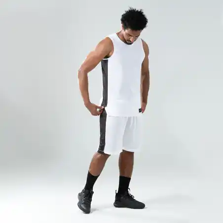 Men's Sleeveless Basketball Jersey T500 - White