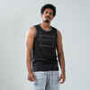 Men's Reversible Sleeveless Basketball Jersey T500R - Grey/Black