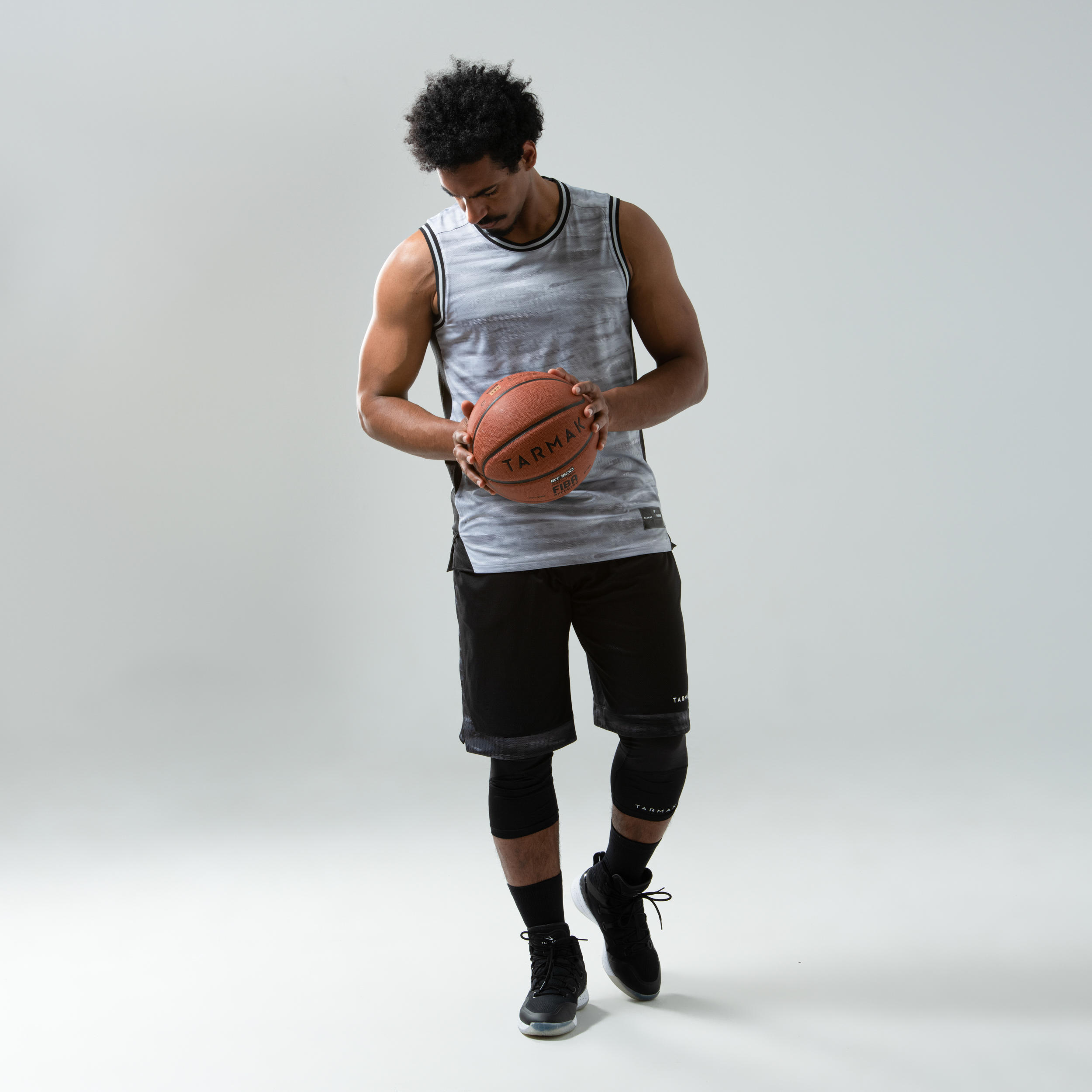 black and grey basketball