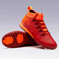 حذاء كرة القدم Agility 900 HG للملاعب الصلبة للأطفال - أحمر/برتقالي
