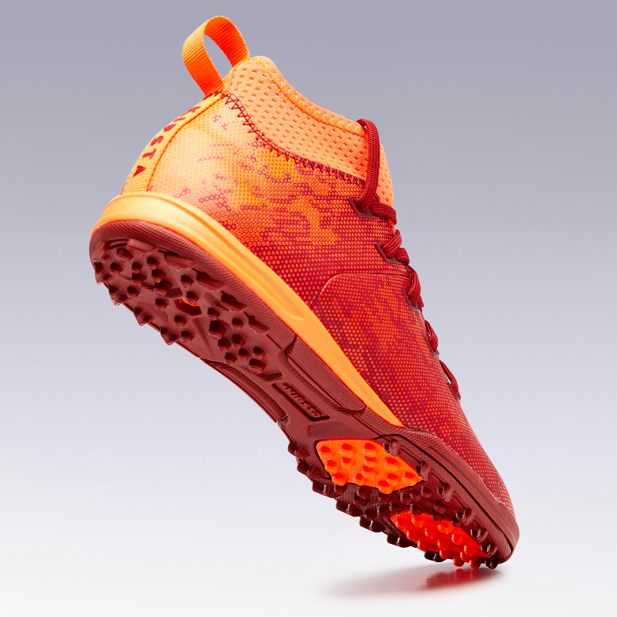 Kids' Hard Pitch Football Boots Agility 900 Turf TF - Red/Orange 4/7