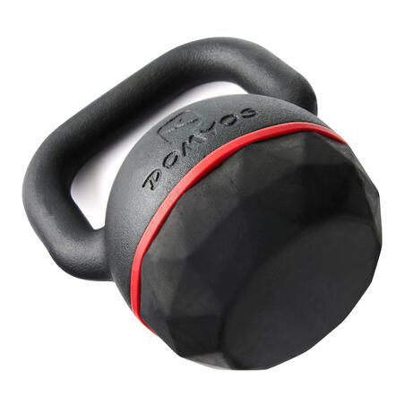 Kettlebell en fonte et base caoutchouc - 20 kg