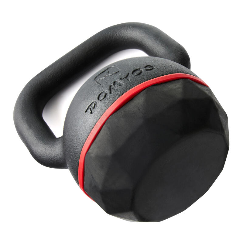 Kettlebell gietijzer met rubberen basis 20 kg