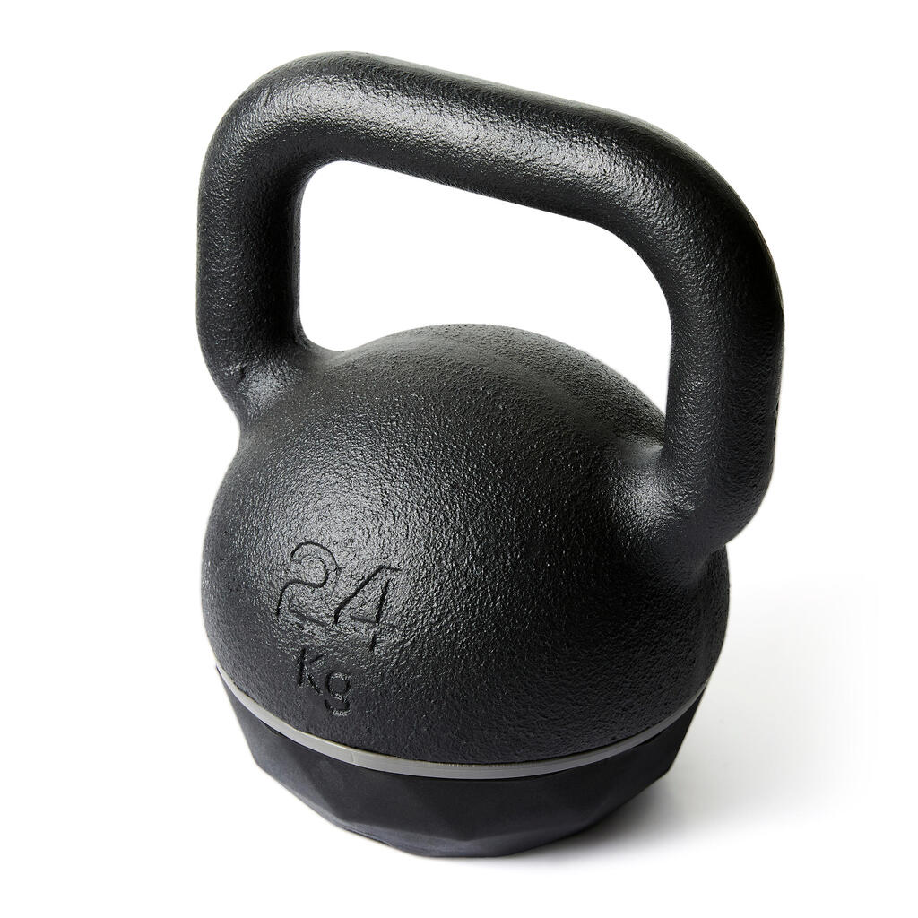 Cast Iron Kettlebell with Rubber Base - 24 kg