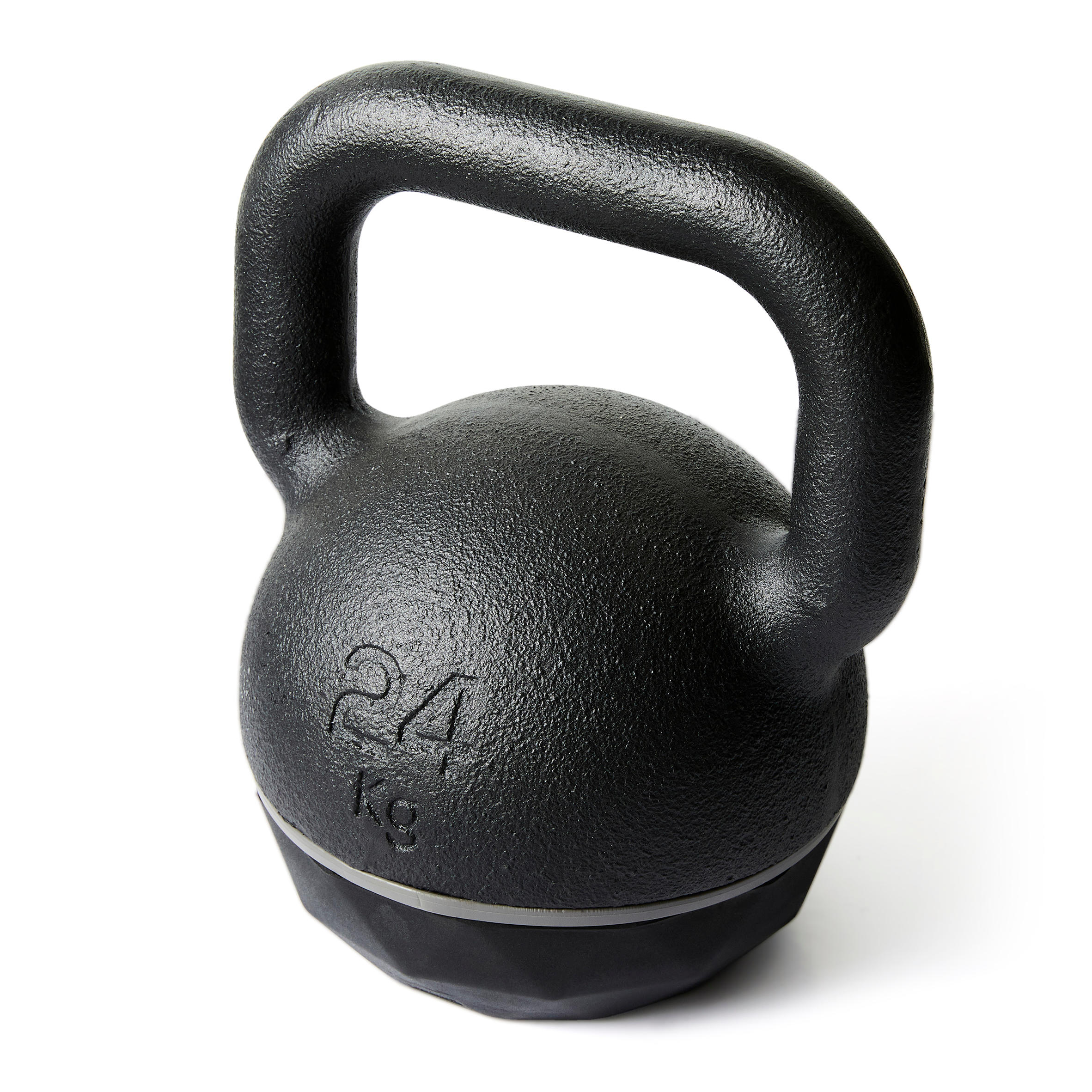 Cast Iron Kettlebell with Rubber Base 24 kg, Partially Recycled
