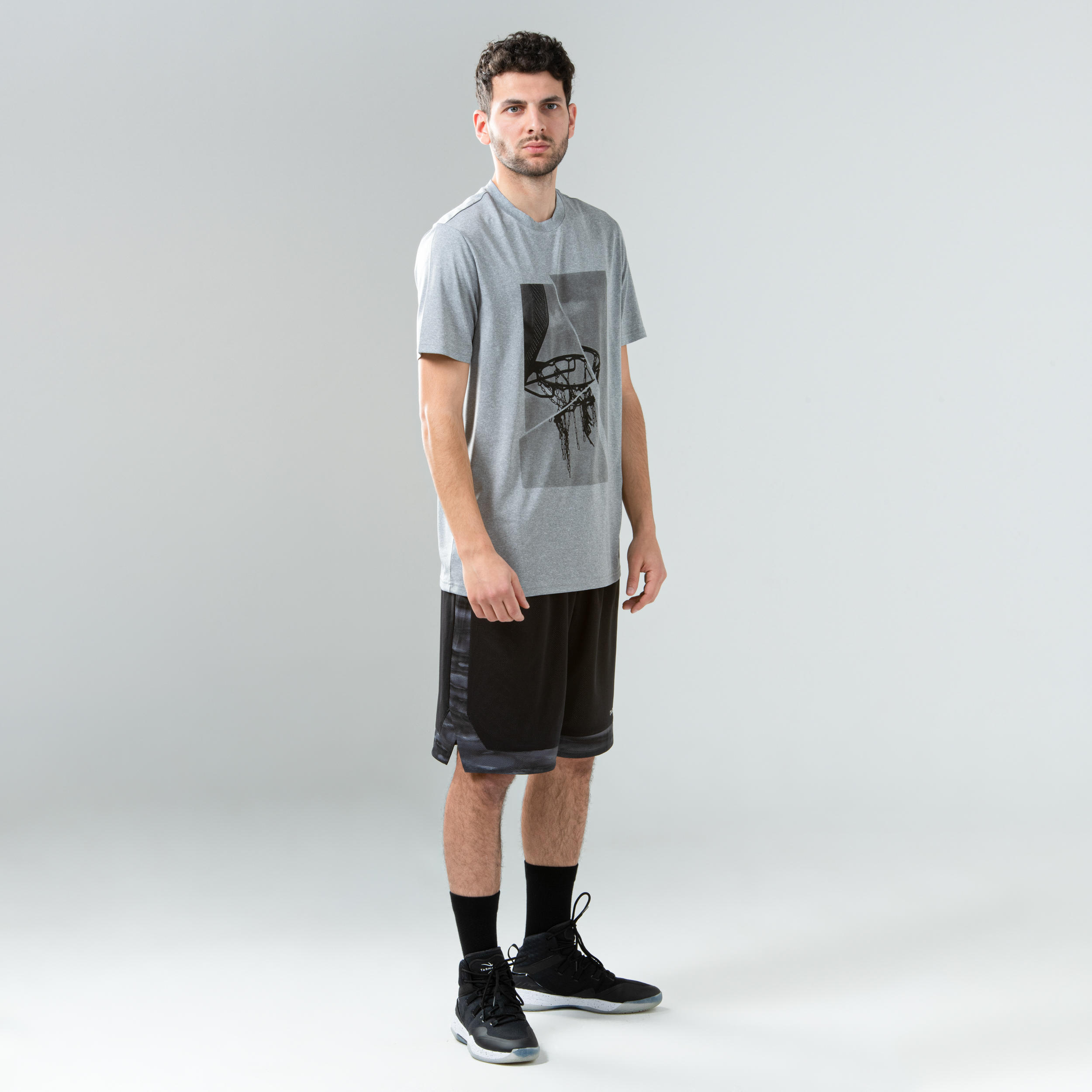High-Rise Basketball Shoes SC500 - Black 4/14