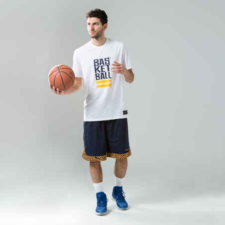 Basketballshirt TS500 Herren weiß/blau Street