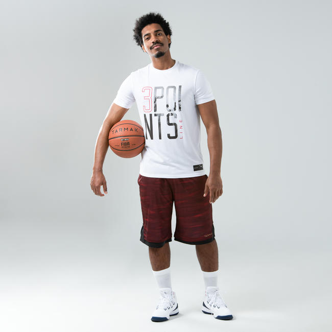 Men's Reversible Basketball Shorts Grey/Burgundy