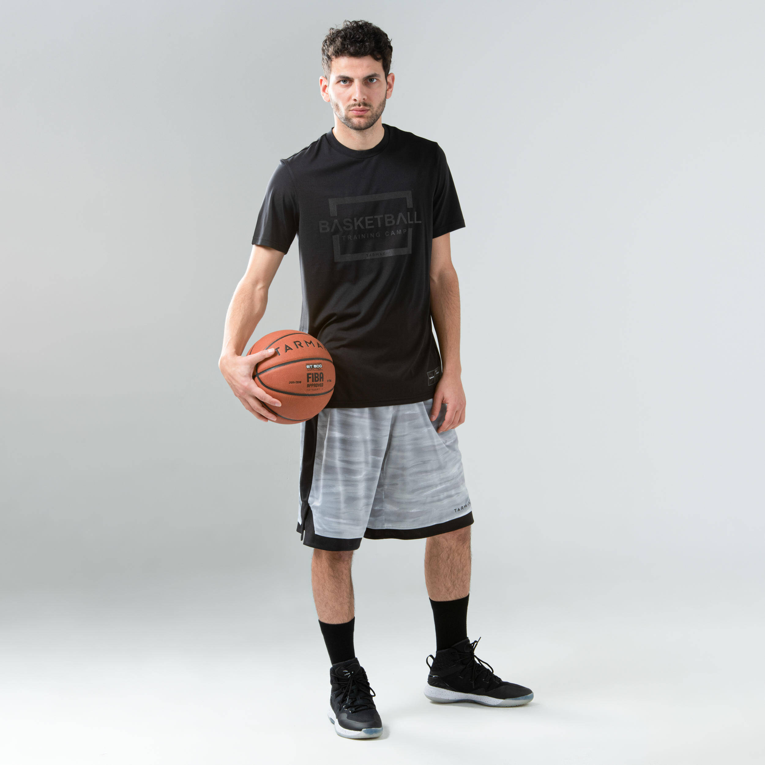 Men's Reversible Basketball Shorts - Grey/Black -  4
