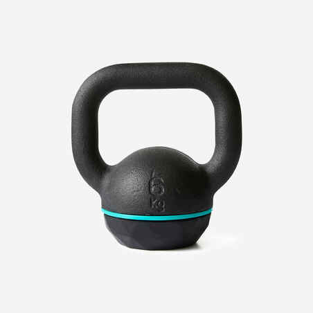 Pesa de hierro fundido con base de goma de 6 kg Kettlebell