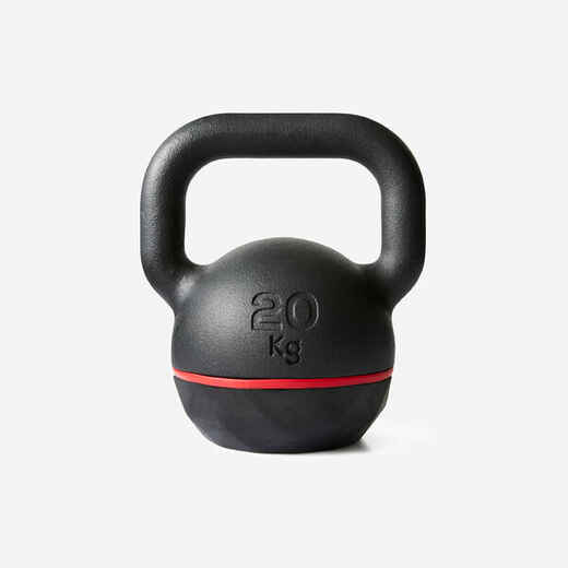 
      Kugelhantel Kettlebell Gusseisen und Basis aus Gummi 20 kg
  