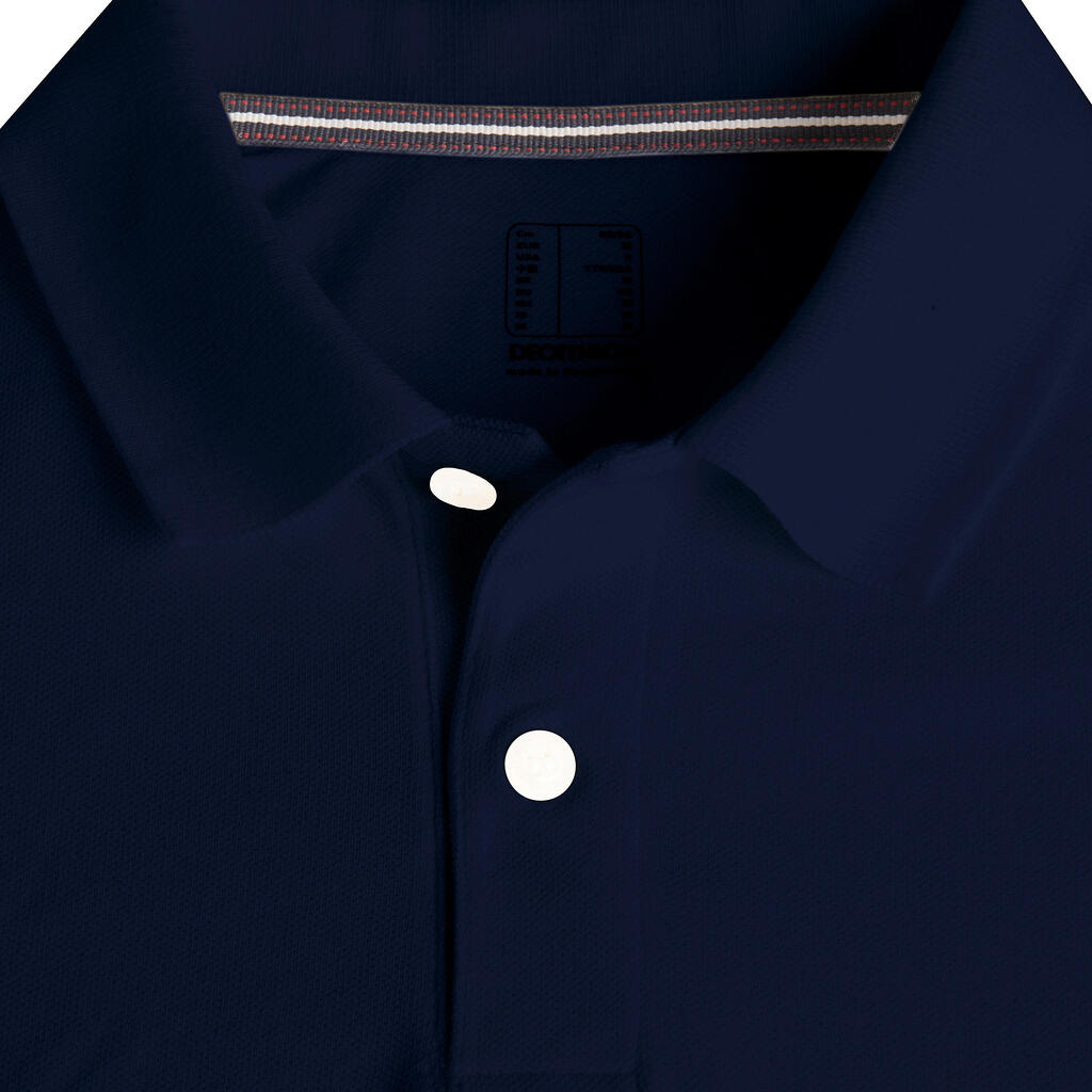 Men's golf short-sleeved polo shirt MW500 navy blue