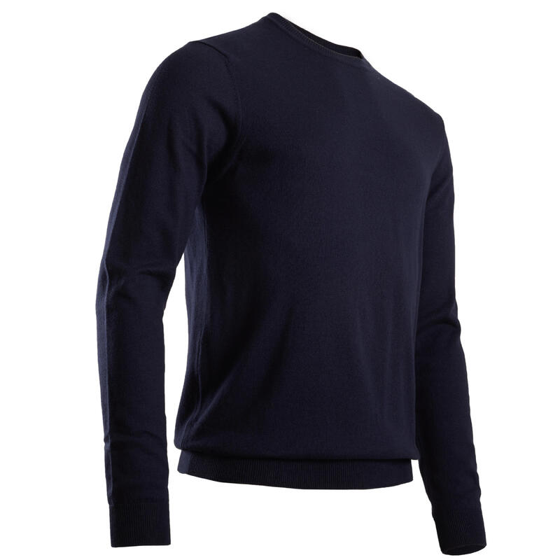 Golf Pullover Rundhals MW500 Herren marineblau