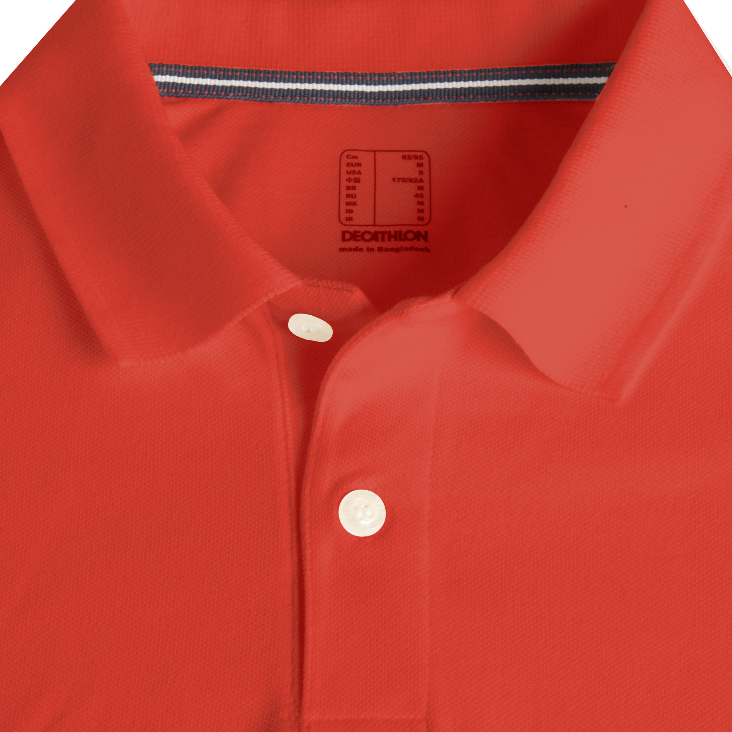 Men's golf short-sleeved polo shirt MW500 coral red 2/2
