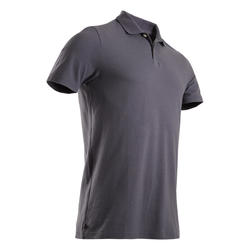 Polo Golf Hombre Basic Gris Manga Corta