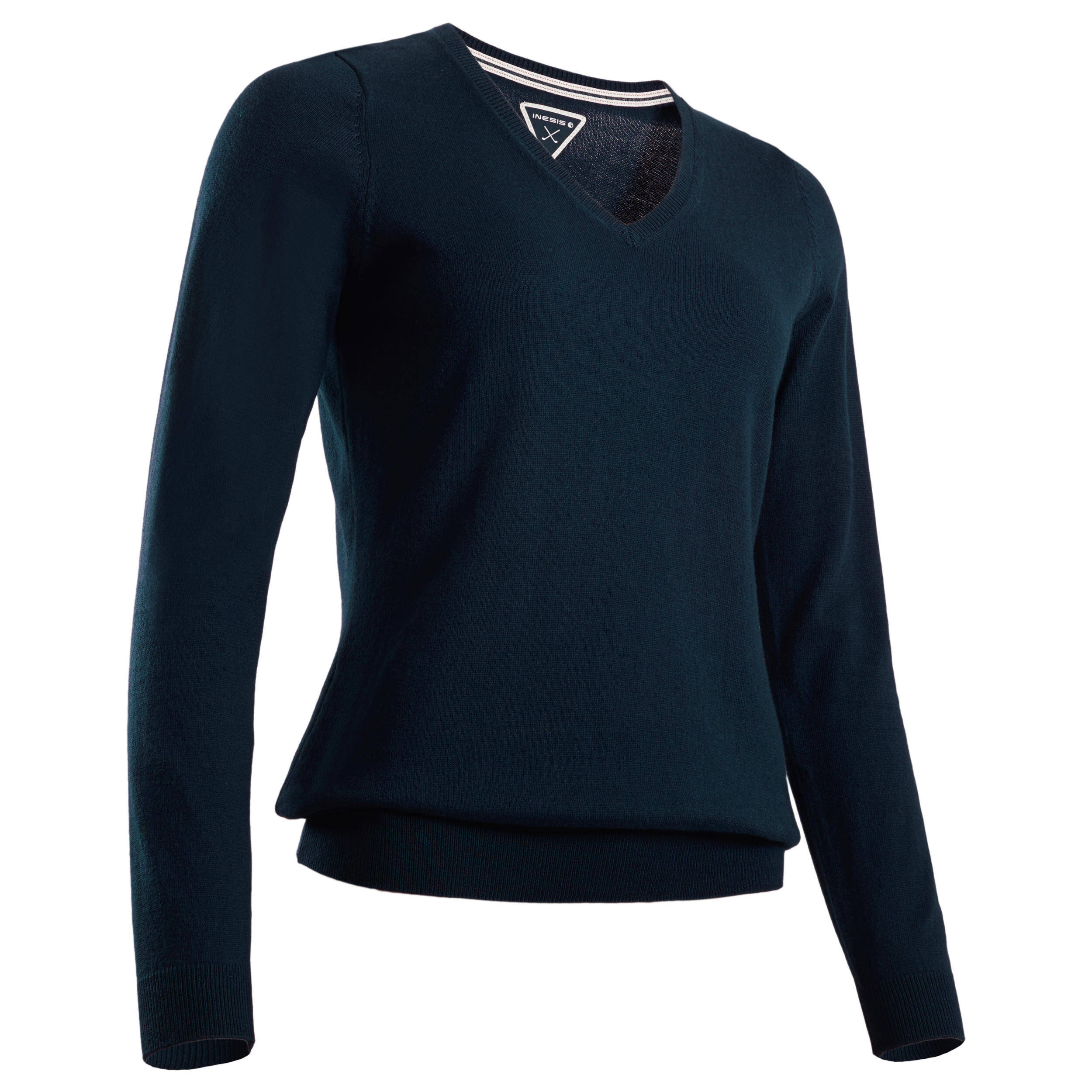 Women V-Neck Pullover MW500 Navy Blue -  1