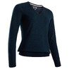 Women V-Neck Pullover MW500 Navy Blue