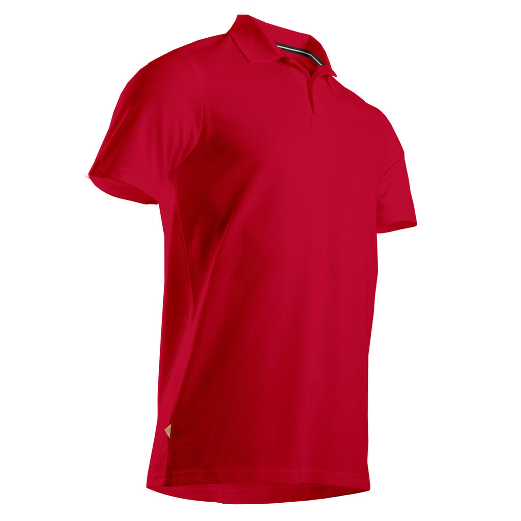 Men's golf short-sleeved polo shirt MW500 red