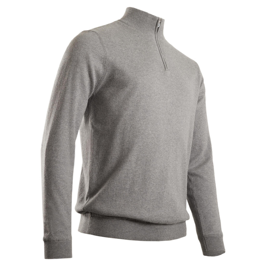 Men's golf windproof pullover MW500 dark grey