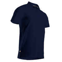 Men's golf short-sleeved polo shirt MW500 navy blue