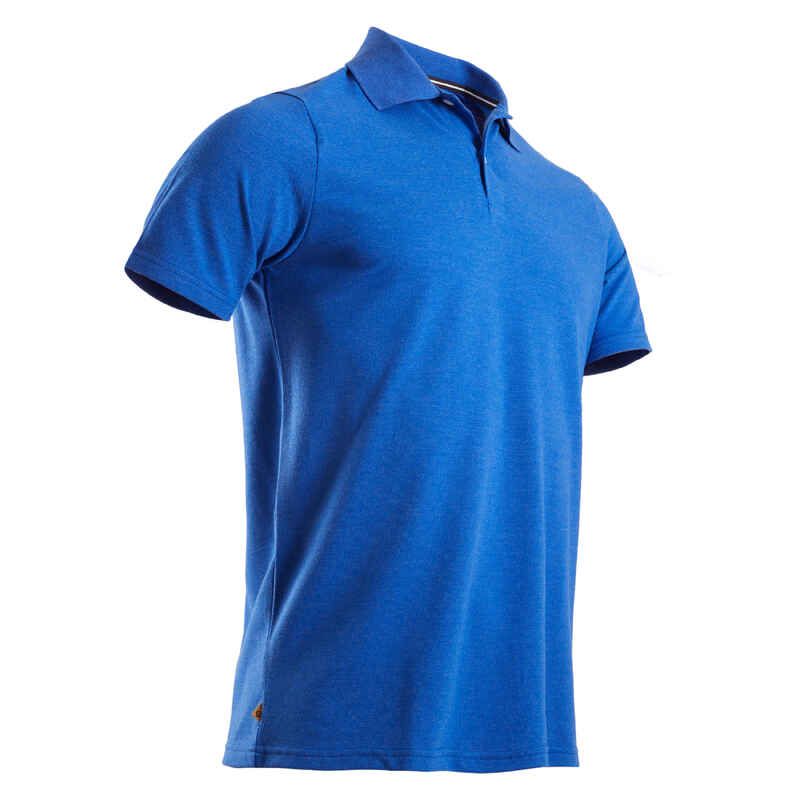Men's golf short-sleeved polo shirt MW500 mottled blue