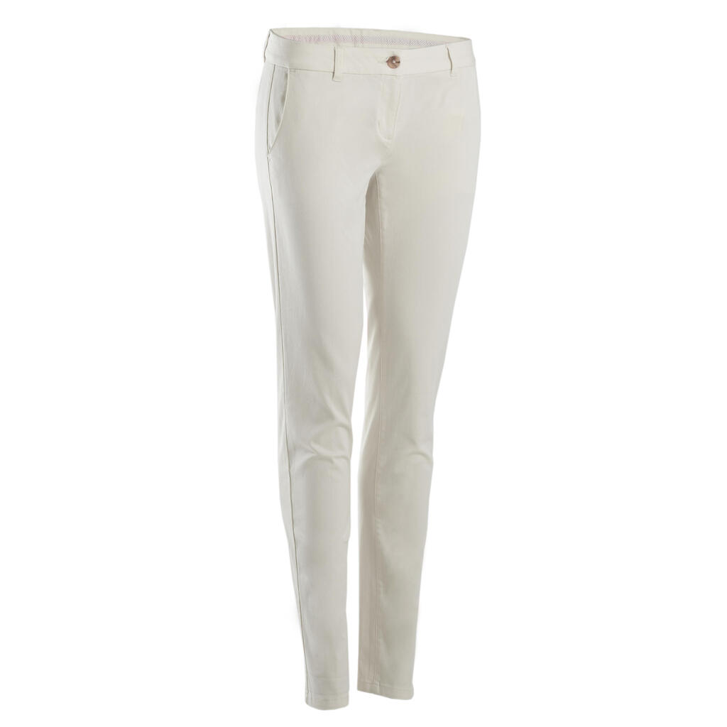 WOMEN GOLF TROUSERS LIGHT BEIGE