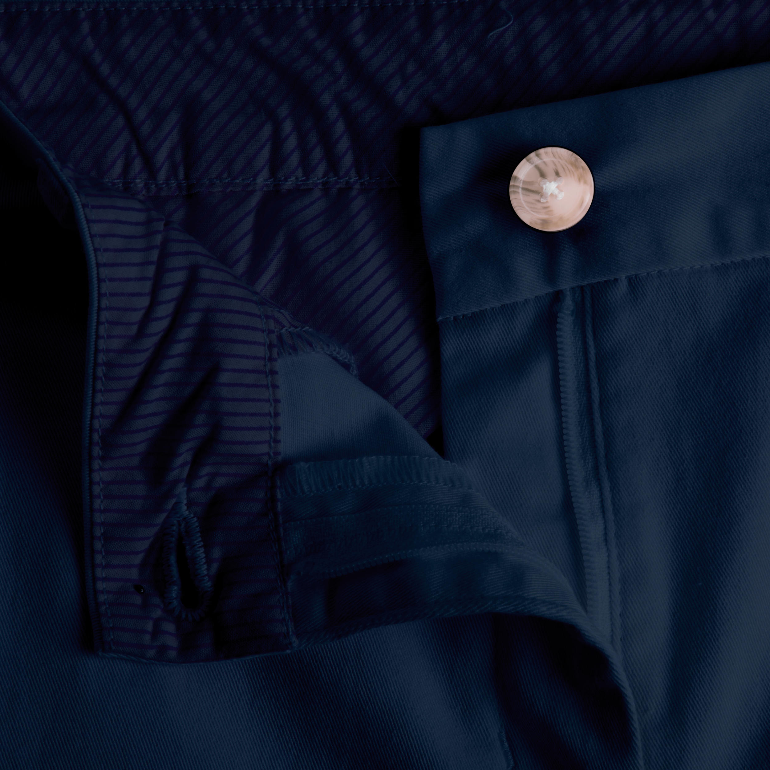Women's golf cotton chino shorts - MW500 navy blue 11/21